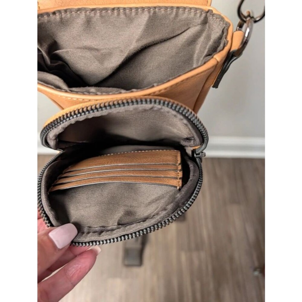 Small Vegan Leather Crossbody Phone Purse - Picture 6 of 12